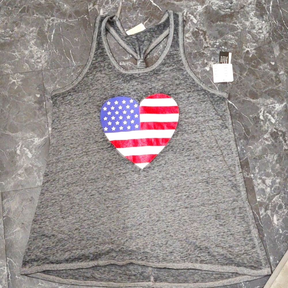 American heart flag tank top